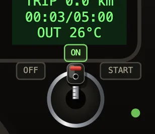 ignition key switch, ON