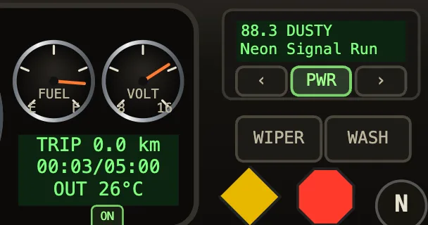 trip computer and cab radio